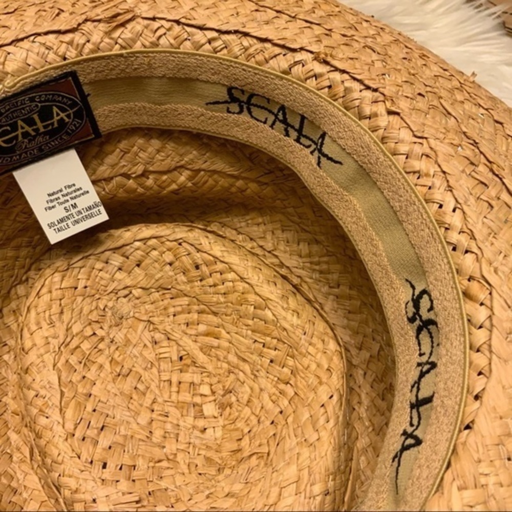 Scala Wicker Hat W/Braid Strap Detail - image 5